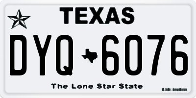 TX license plate DYQ6076