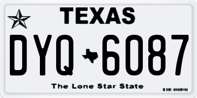 TX license plate DYQ6087