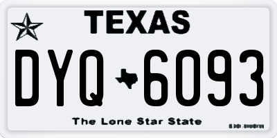 TX license plate DYQ6093