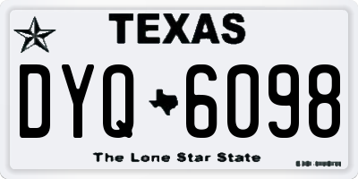 TX license plate DYQ6098
