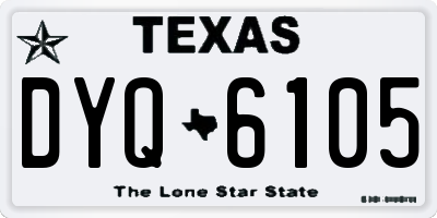 TX license plate DYQ6105