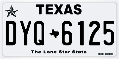 TX license plate DYQ6125