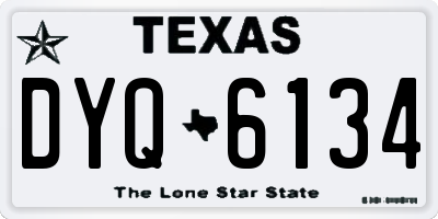 TX license plate DYQ6134