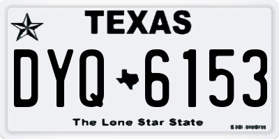 TX license plate DYQ6153