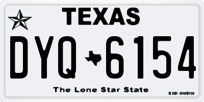 TX license plate DYQ6154