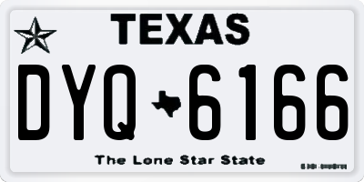TX license plate DYQ6166