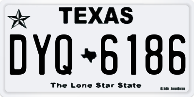 TX license plate DYQ6186