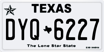 TX license plate DYQ6227