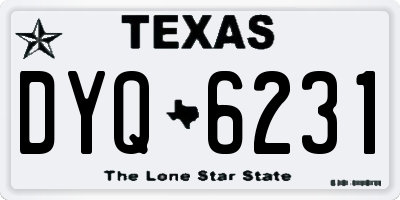 TX license plate DYQ6231