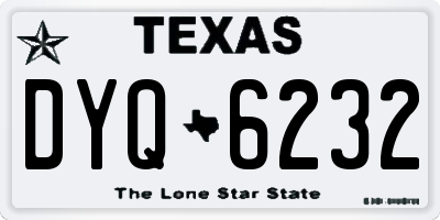 TX license plate DYQ6232