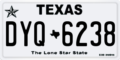TX license plate DYQ6238