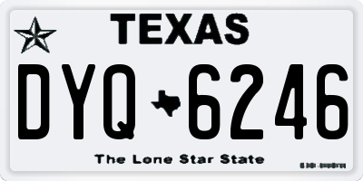 TX license plate DYQ6246