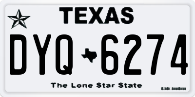 TX license plate DYQ6274