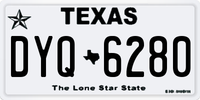 TX license plate DYQ6280