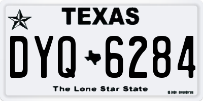 TX license plate DYQ6284
