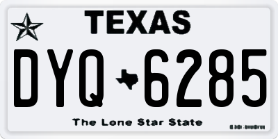 TX license plate DYQ6285