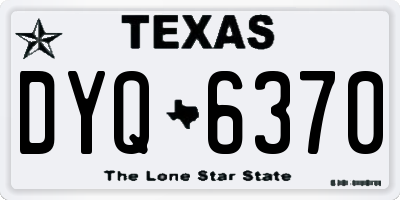 TX license plate DYQ6370