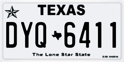 TX license plate DYQ6411