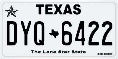 TX license plate DYQ6422