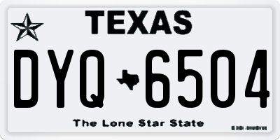 TX license plate DYQ6504