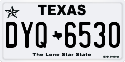 TX license plate DYQ6530