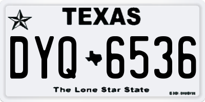 TX license plate DYQ6536