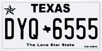TX license plate DYQ6555