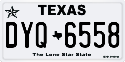 TX license plate DYQ6558