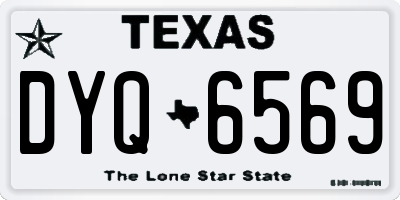 TX license plate DYQ6569