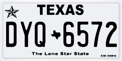 TX license plate DYQ6572