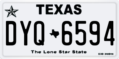 TX license plate DYQ6594