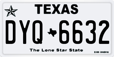 TX license plate DYQ6632