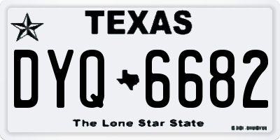 TX license plate DYQ6682
