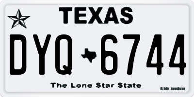 TX license plate DYQ6744