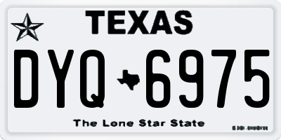 TX license plate DYQ6975