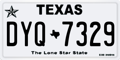 TX license plate DYQ7329