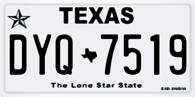 TX license plate DYQ7519