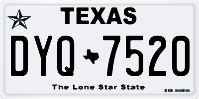 TX license plate DYQ7520