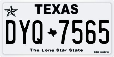 TX license plate DYQ7565