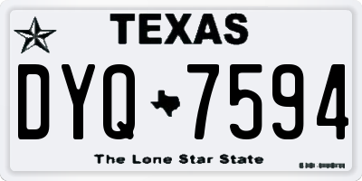 TX license plate DYQ7594