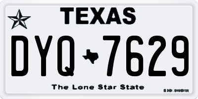 TX license plate DYQ7629