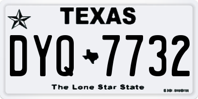 TX license plate DYQ7732