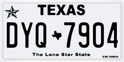 TX license plate DYQ7904
