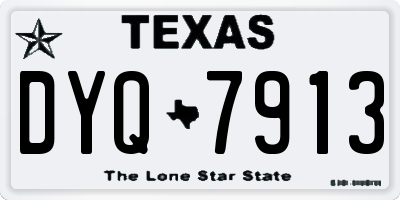 TX license plate DYQ7913
