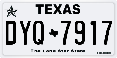 TX license plate DYQ7917
