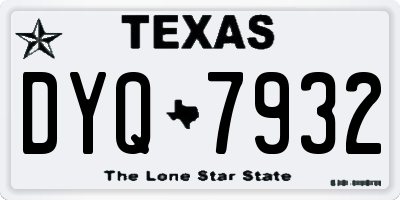 TX license plate DYQ7932