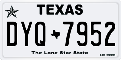TX license plate DYQ7952