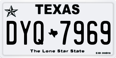 TX license plate DYQ7969
