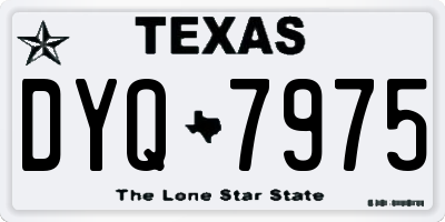 TX license plate DYQ7975