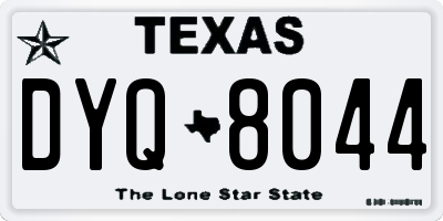 TX license plate DYQ8044